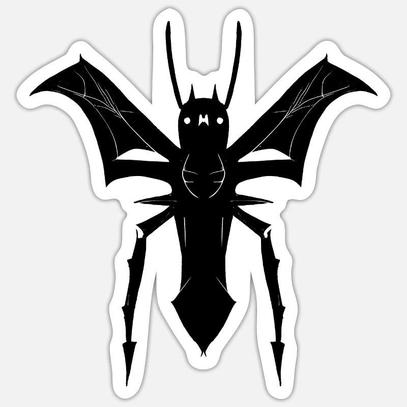 Fliegende Spinne - Sticker Größe S (10 x 10 cm) - Mattweiß
