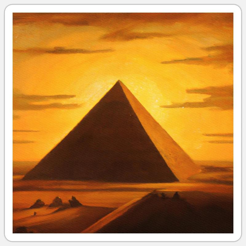Great Pyramid - Sticker size S (10 x 10 cm) - white matte