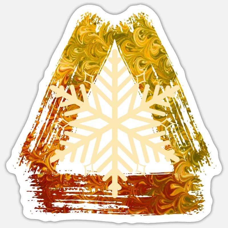 schneeflocke e 99 - Sticker Größe S (10 x 10 cm) - Mattweiß