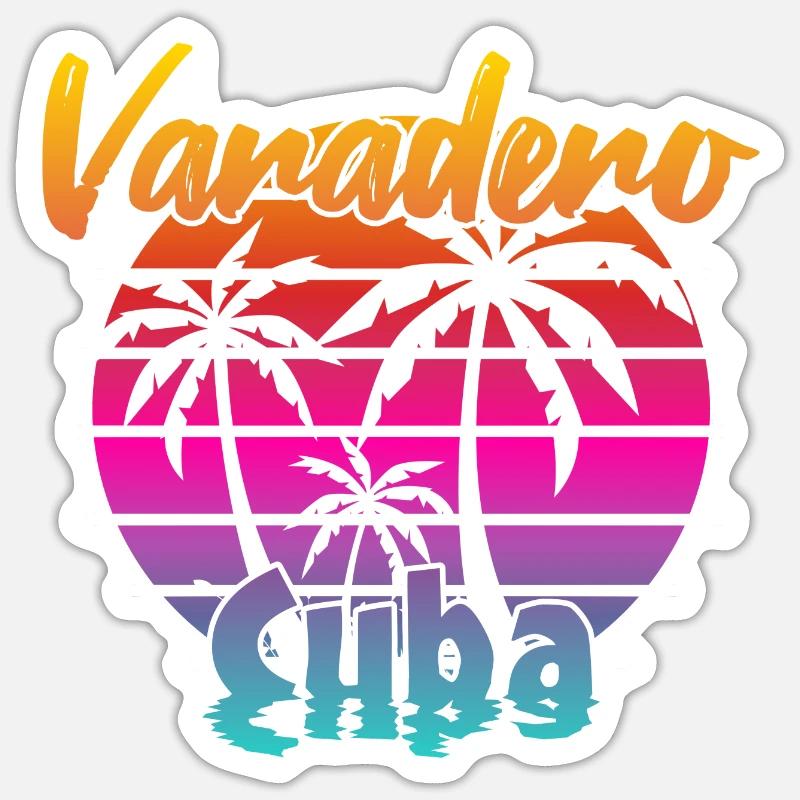 Varadero Cuba Sunset - Sticker size S (10 x 10 cm) - white matte