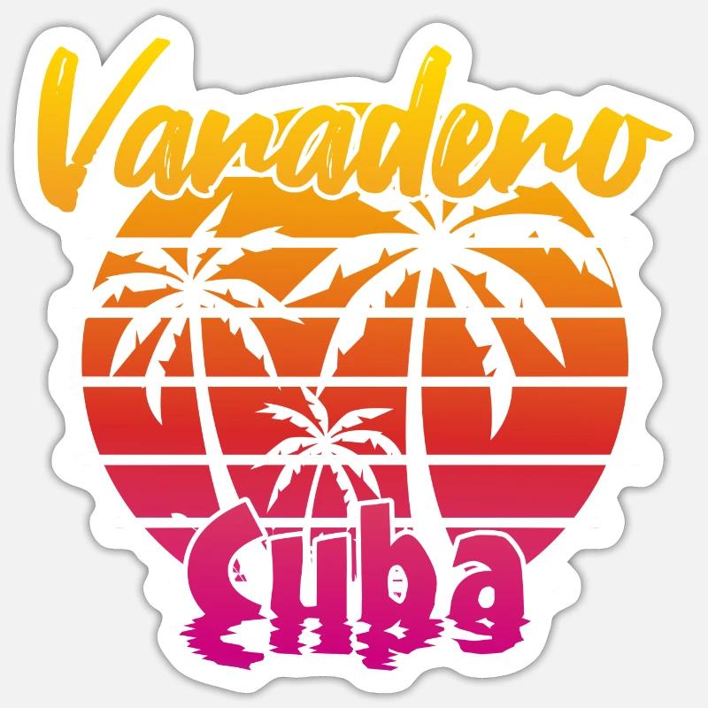 Varadero Cuba Sunset - Sticker size S (10 x 10 cm) - white matte