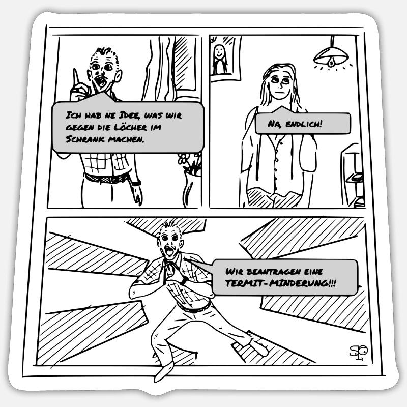 Dad-Joke - Sticker Größe S (10 x 10 cm) - Mattweiß