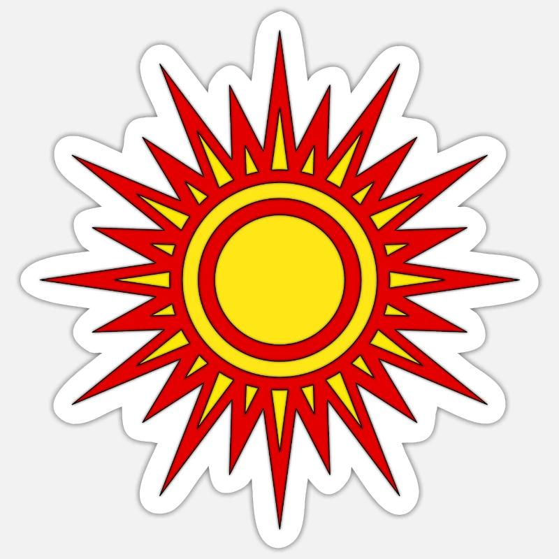 Roter Stern Sticker Größe S (10 x 10 cm)