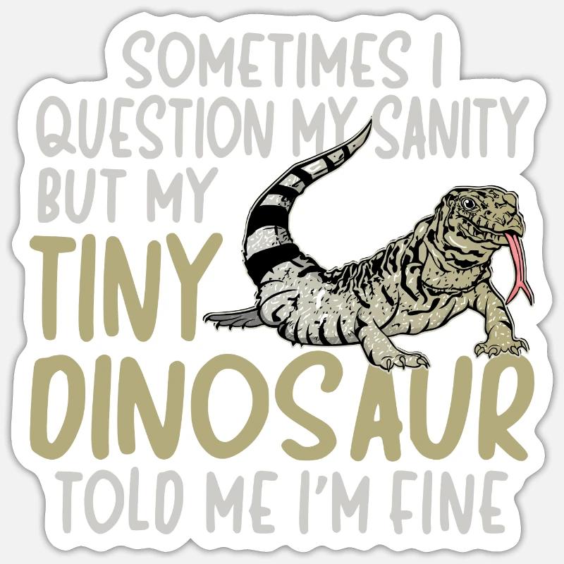 Tegu Lizard Reptile Herpetologist - Sticker size S (10 x 10 cm) - white matte
