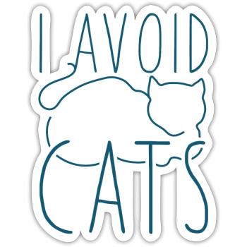 I Avoid Cats - Sticker size S (10 x 10 cm) - white matte - Front