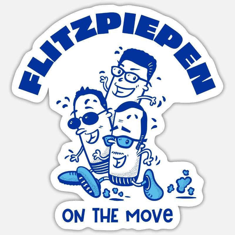 Flitzpiepen on the move Sticker Größe S (10 x 10 cm)