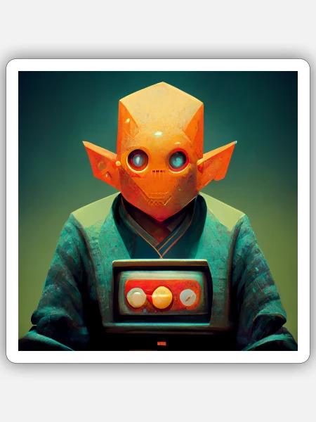 Lucky Gamer - Sticker Größe S (10 x 10 cm) - Mattweiß