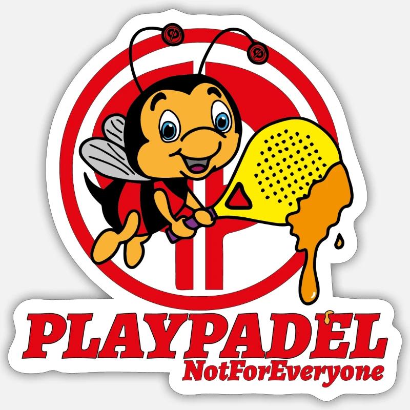 Ape Padel Exklusiv - Sticker Größe S (10 x 10 cm) - Mattweiß