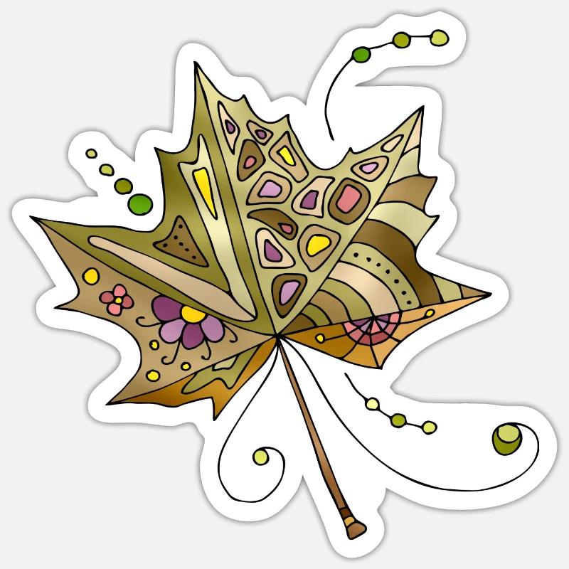 Blad Sticker størrelse S (10 x 10 cm)