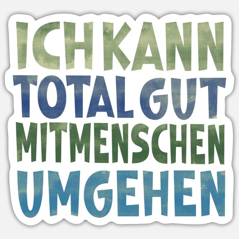 Mitmenschen umgehen - Sticker Größe S (10 x 10 cm) - Mattweiß