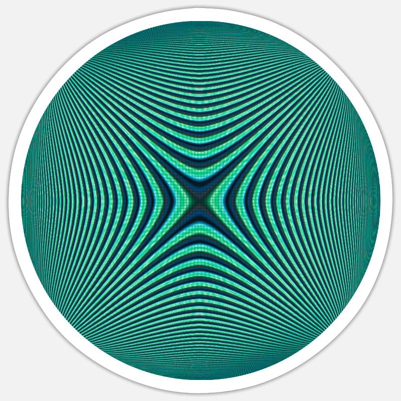 Circle with optical illusion - Sticker size S (10 x 10 cm) - white matte