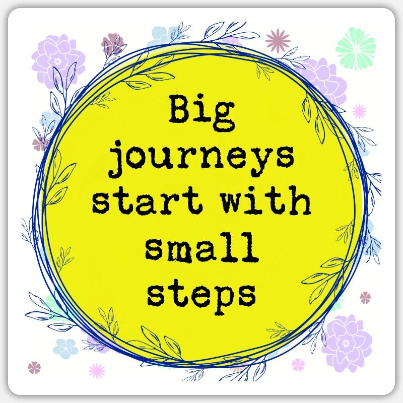Small steps - Sticker size S (10 x 10 cm) - white matte