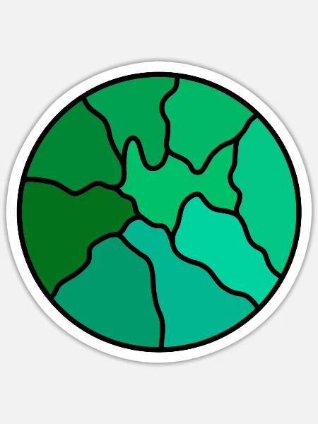 Grüne Blätter - Sticker Größe S (10 x 10 cm) - Mattweiß