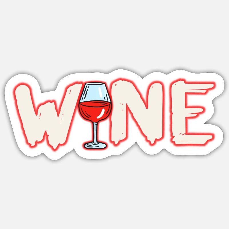 Wine Gift Idea - Sticker size S (10 x 10 cm) - white matte