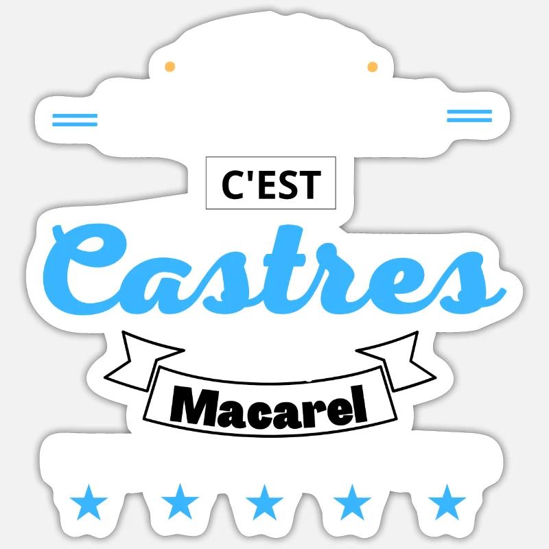 C'est pas Brooklyn c'est Castres Rugby.B Sticker taille S (10 x 10 cm)