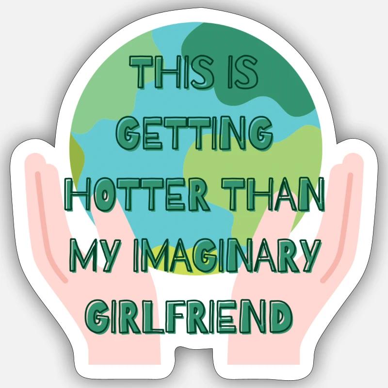 Stopper le réchauffement climatique - Sticker taille S (10 x 10 cm) - blanc mat