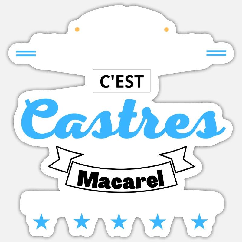C'est pas Manhattan c'est Castres Rugby.B Sticker taille S (10 x 10 cm)