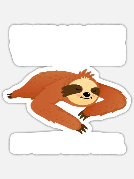 Verstanden, Ist Mir Nur Egal! Faultier Spruch - Sticker Größe S (10 x 10 cm) - Mattweiß