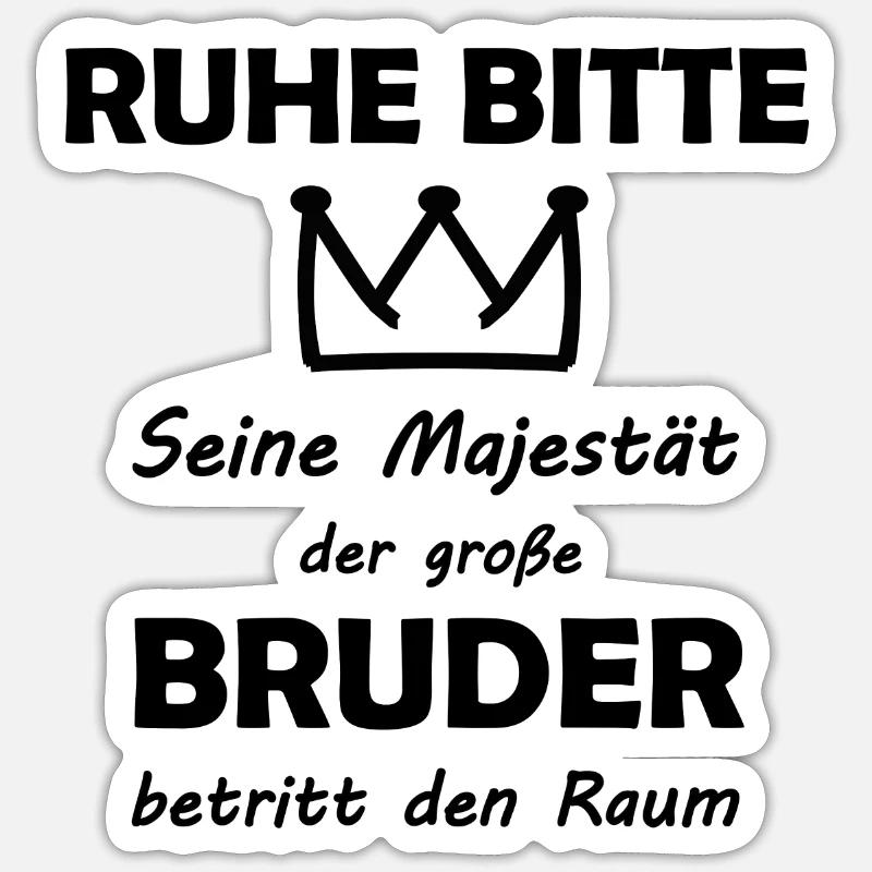 Der große Bruder - Sticker Größe S (10 x 10 cm) - Mattweiß