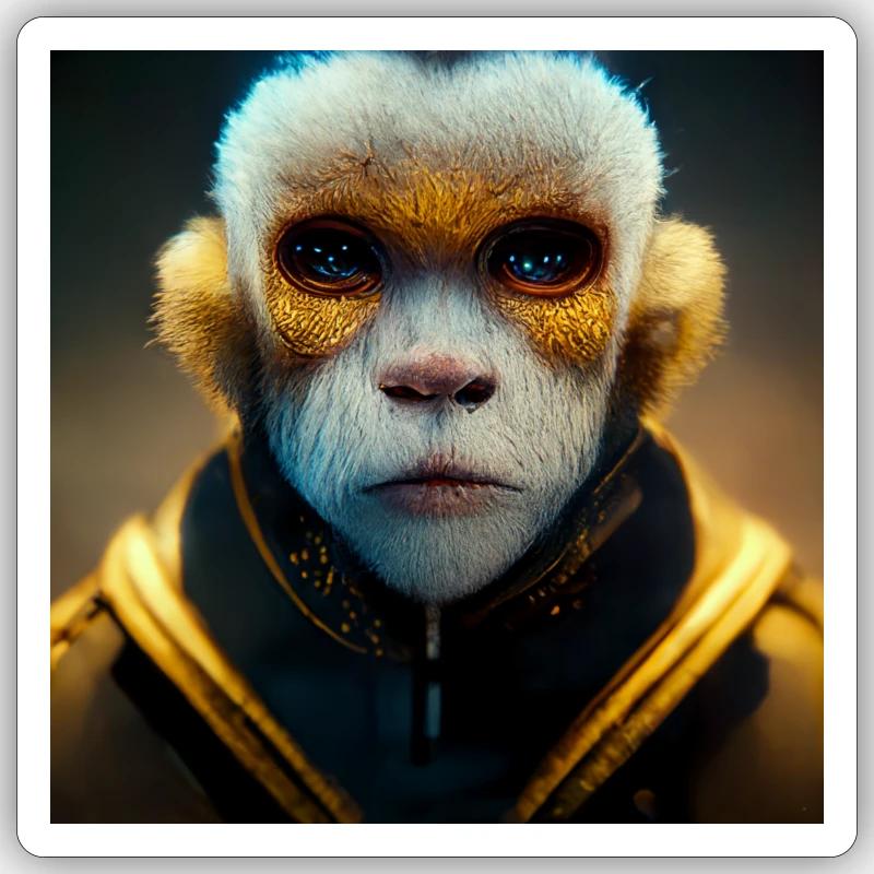 monkey king Sticker size S (10 x 10 cm)