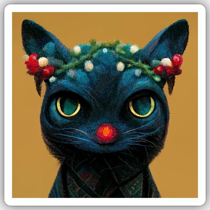 cat - Sticker size S (10 x 10 cm) - white matte