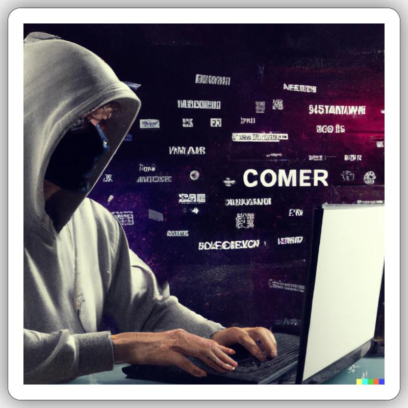 cyber attack - Sticker Größe S (10 x 10 cm) - Mattweiß
