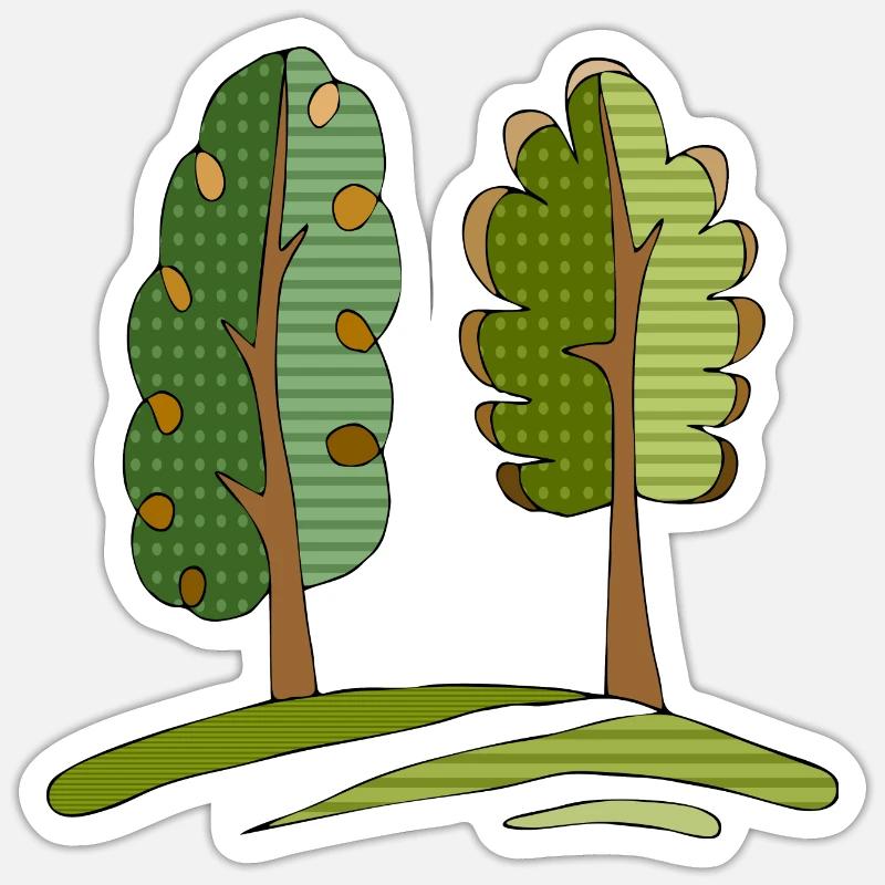 Baum - Sticker Größe S (10 x 10 cm) - Mattweiß