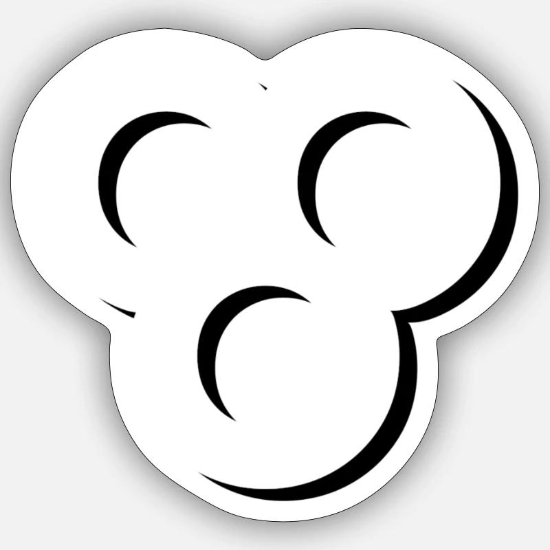 networkstate ꕢ - Sticker taille S (10 x 10 cm) - blanc mat
