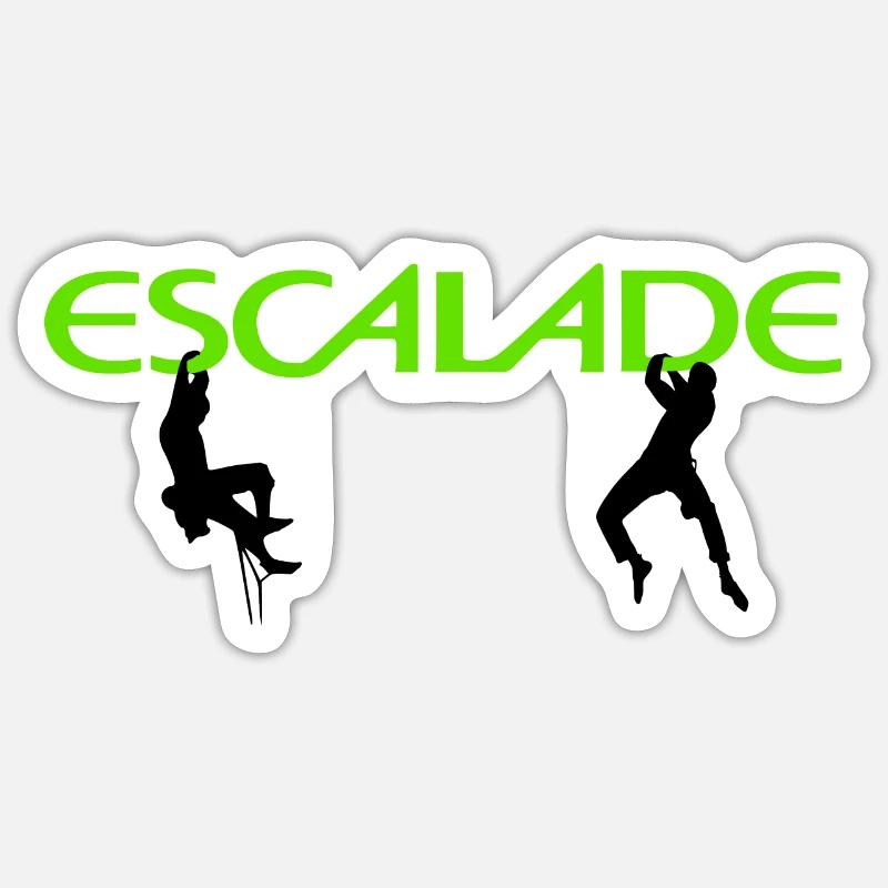 Escalade - Sticker taille S (10 x 10 cm) - blanc mat