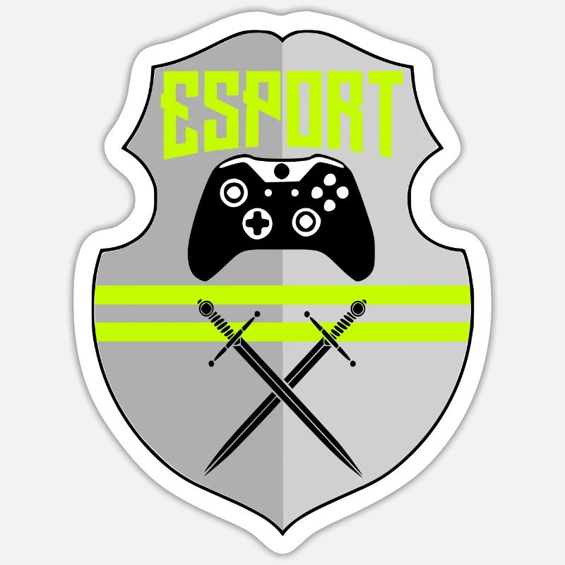 E-Sport - Sticker Größe S (10 x 10 cm) - Mattweiß