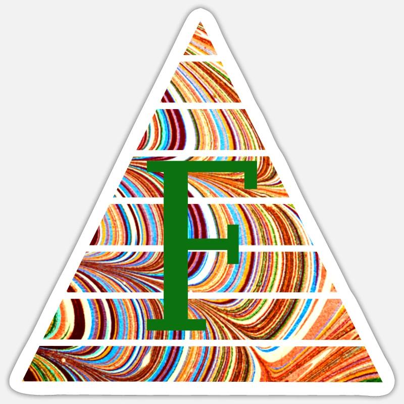 Triangle E 56 F - Sticker taille S (10 x 10 cm) - blanc mat