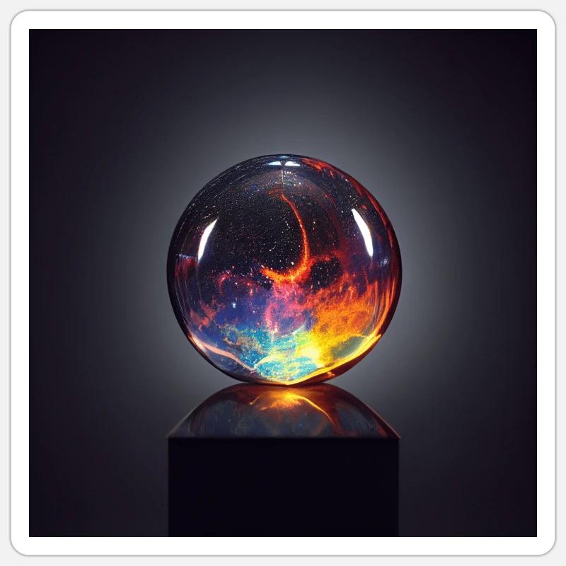 Supernova dans une boule de cristal version 4 Sticker taille S (10 x 10 cm)