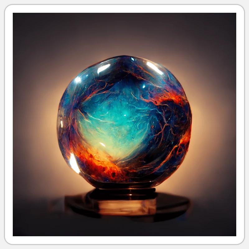 Supernova in a crystal ball version 1 Sticker size S (10 x 10 cm)
