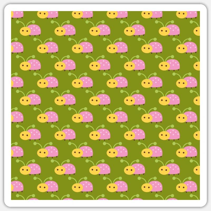 colorful beetle pattern buntes Muster gift idea Sticker size S (10 x 10 cm)