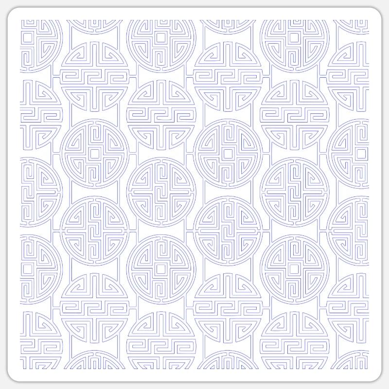 Chinese pattern - Sticker size S (10 x 10 cm) - white matte