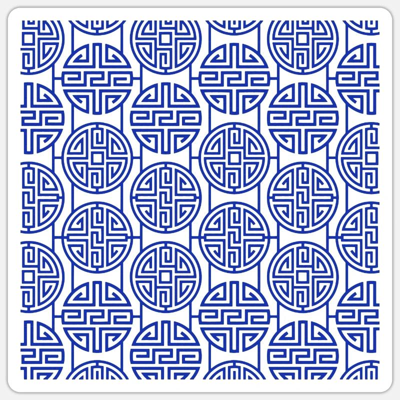 Chinesisches Muster Sticker Größe S (10 x 10 cm)