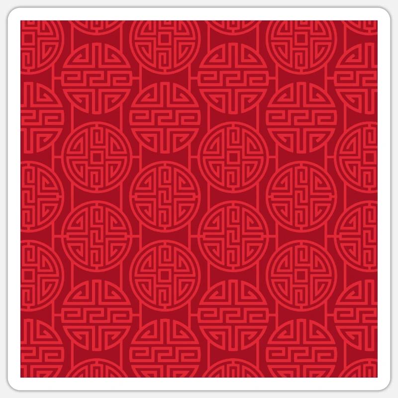 Chinese pattern Sticker size S (10 x 10 cm)