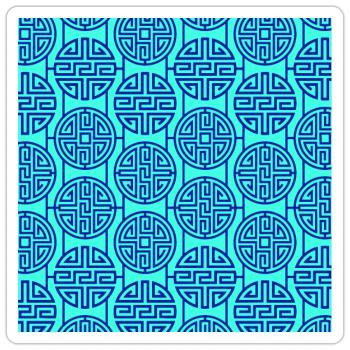 Modèle chinois - Sticker taille S (10 x 10 cm) - blanc mat - Devant
