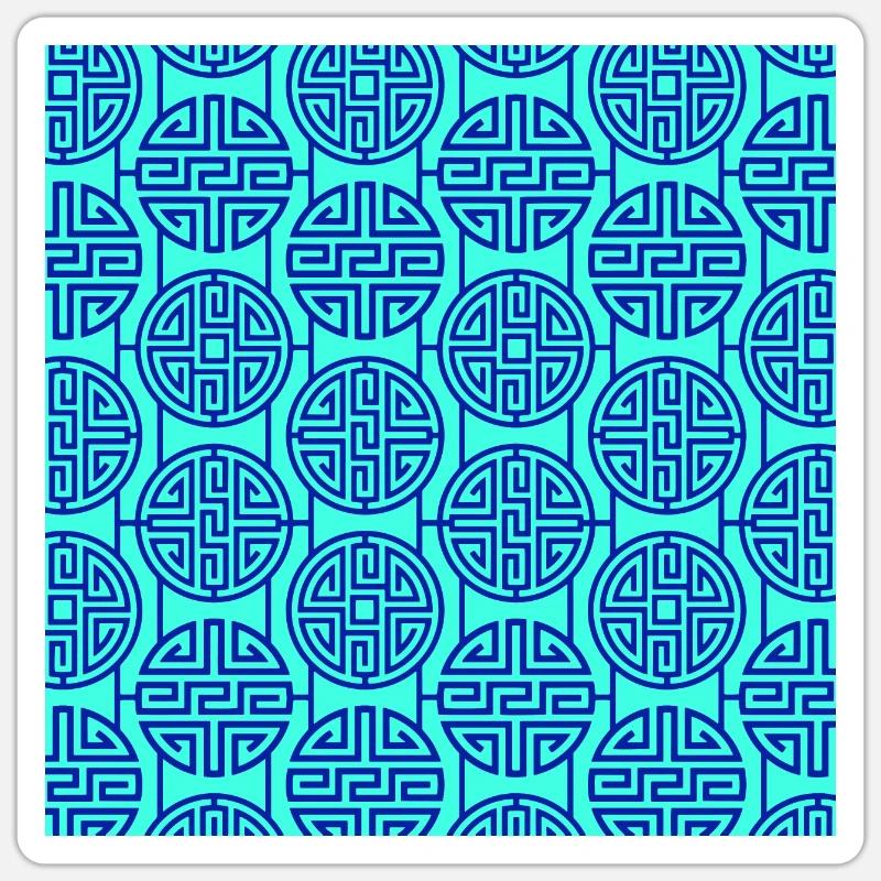 Modèle chinois Sticker taille S (10 x 10 cm)