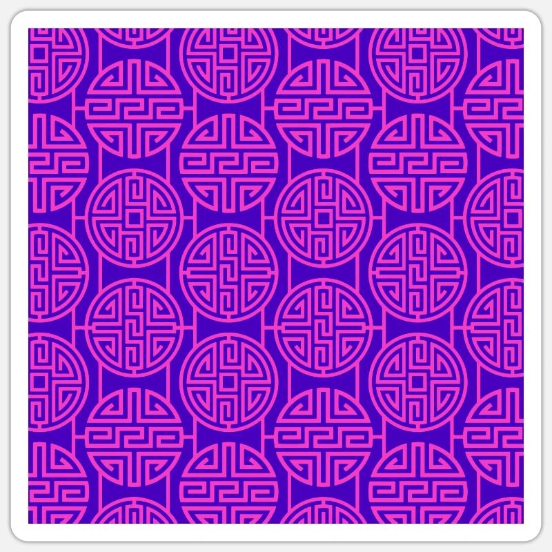 Chinese pattern - Sticker size S (10 x 10 cm) - white matte