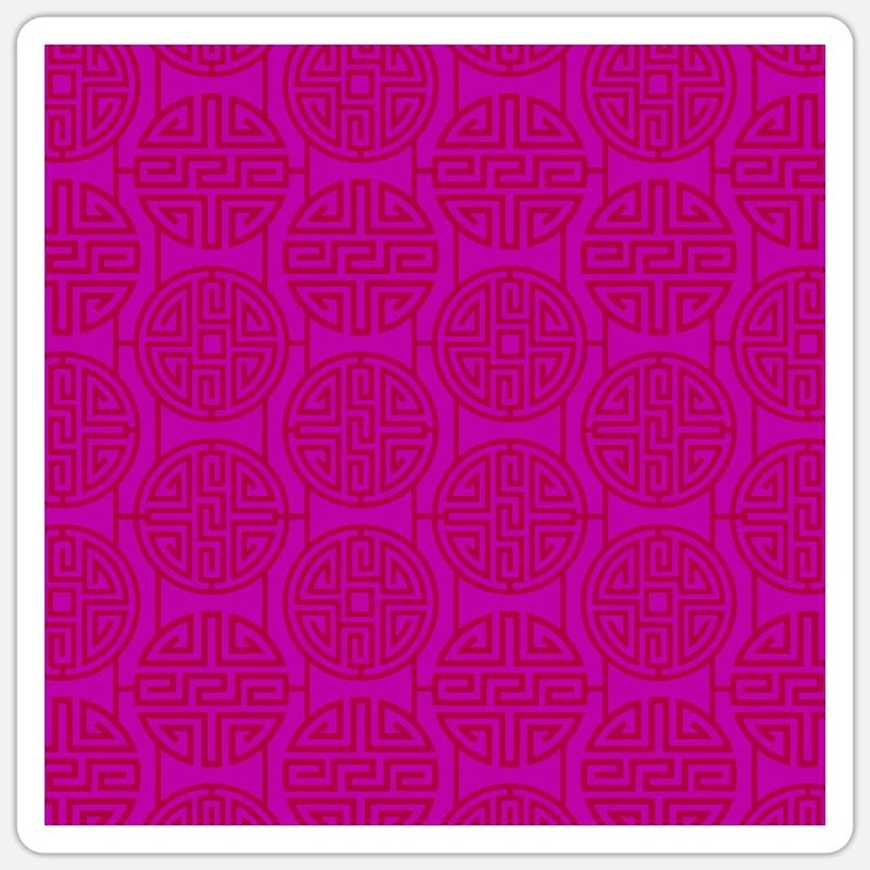 Chinesisches Muster - Sticker Größe S (10 x 10 cm) - Mattweiß
