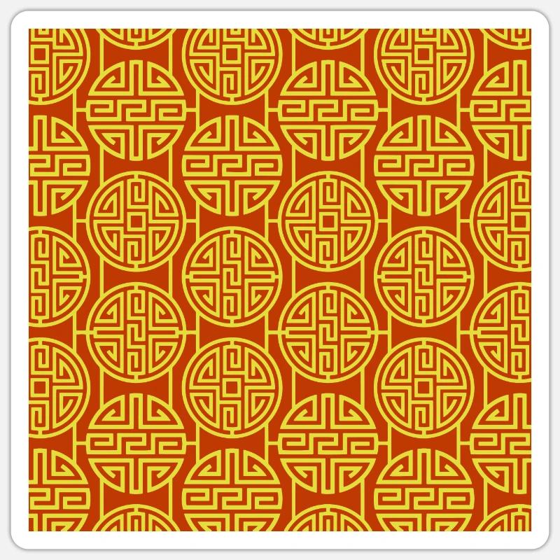 Chinese pattern Sticker size S (10 x 10 cm)