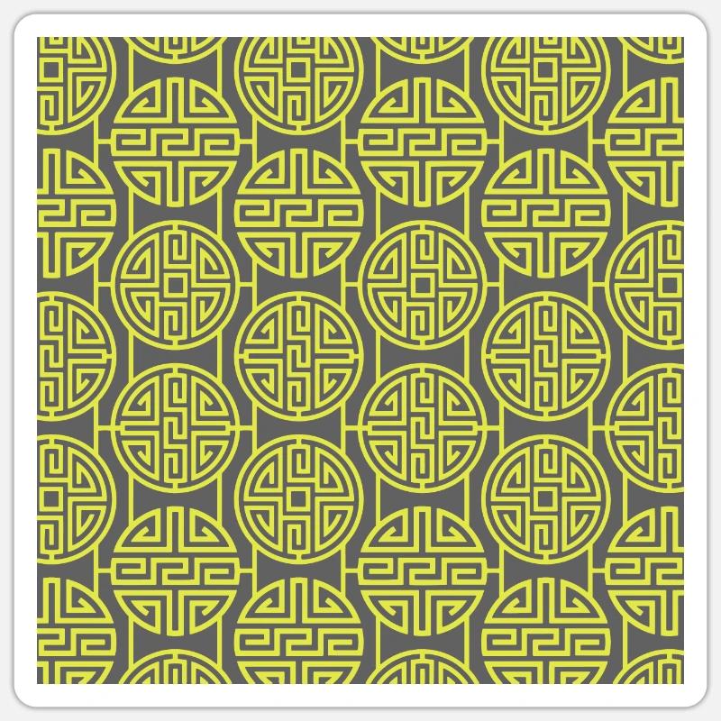 Chinese pattern Sticker size S (10 x 10 cm)
