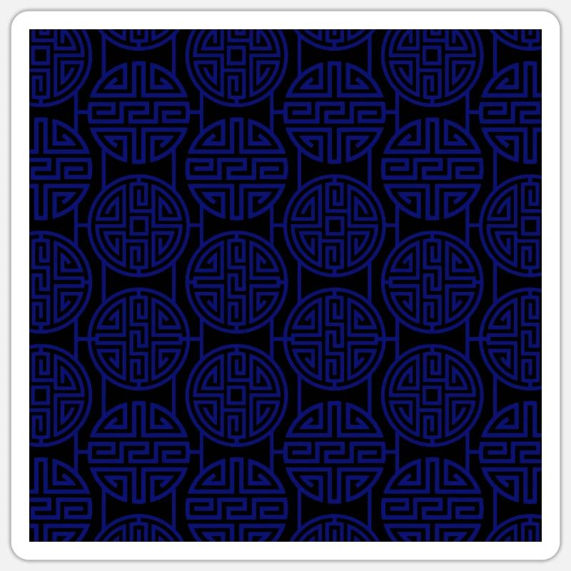 Chinese pattern Sticker size S (10 x 10 cm)