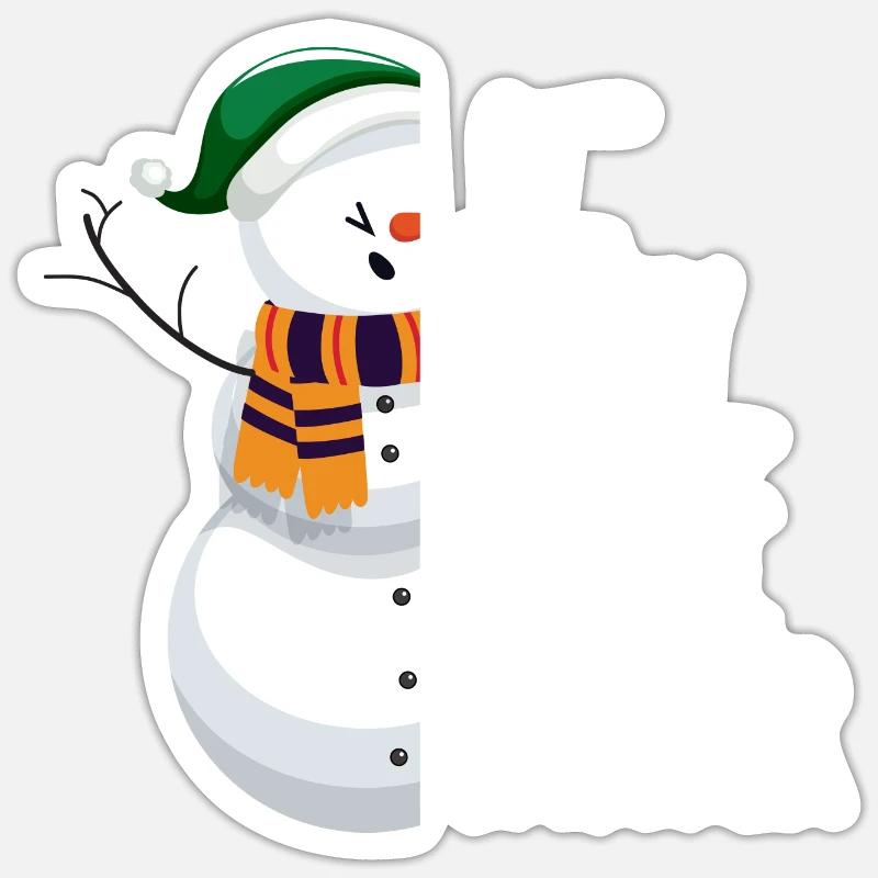 Ich hasse Winter, Ich hasse Schnee und Kälte - Sticker Größe S (10 x 10 cm) - Mattweiß