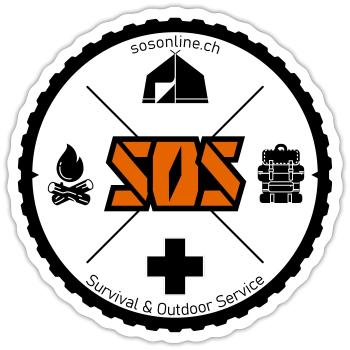 Logo SOS orange sans arrière-plan - Sticker taille S (10 x 10 cm) - blanc mat - Devant