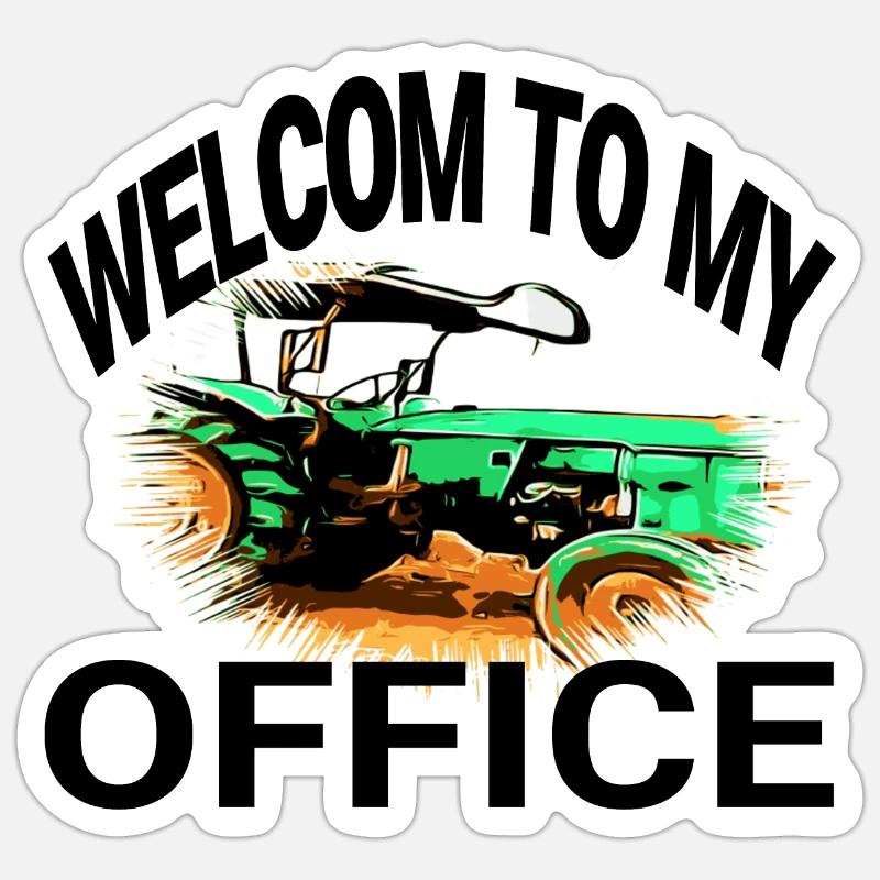 Tractor - Sticker size S (10 x 10 cm) - white matte