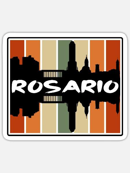 Rosario Argentina Skyline Silhouette Travel Souven - Sticker Größe S (10 x 10 cm) - Mattweiß