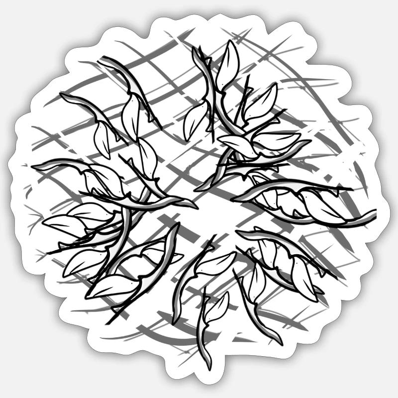 Crosses Pattern Cross Symbol Shape - Sticker size S (10 x 10 cm) - white matte