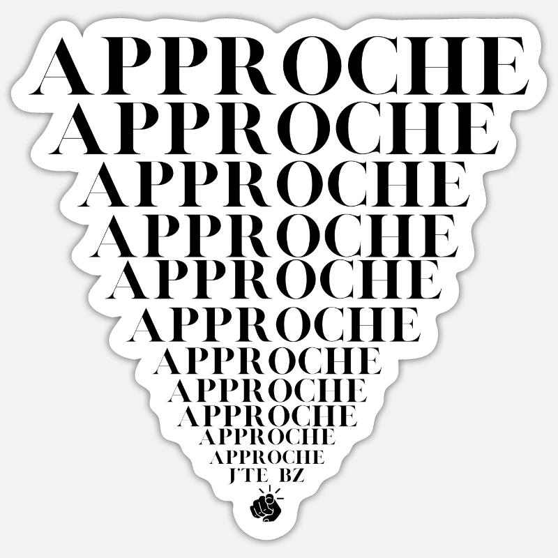 APPROCHE JTE BZ - Sticker taille S (10 x 10 cm) - blanc mat